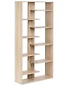 Bokhylla med 8 hyllor FONTAS 180 cm Ljusbrun