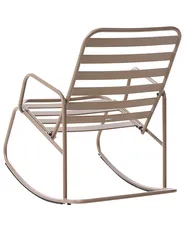 Garden Rocking Chair TURI Metal Taupe_1020855