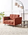 Armchair ALNES Velvet Light Red
