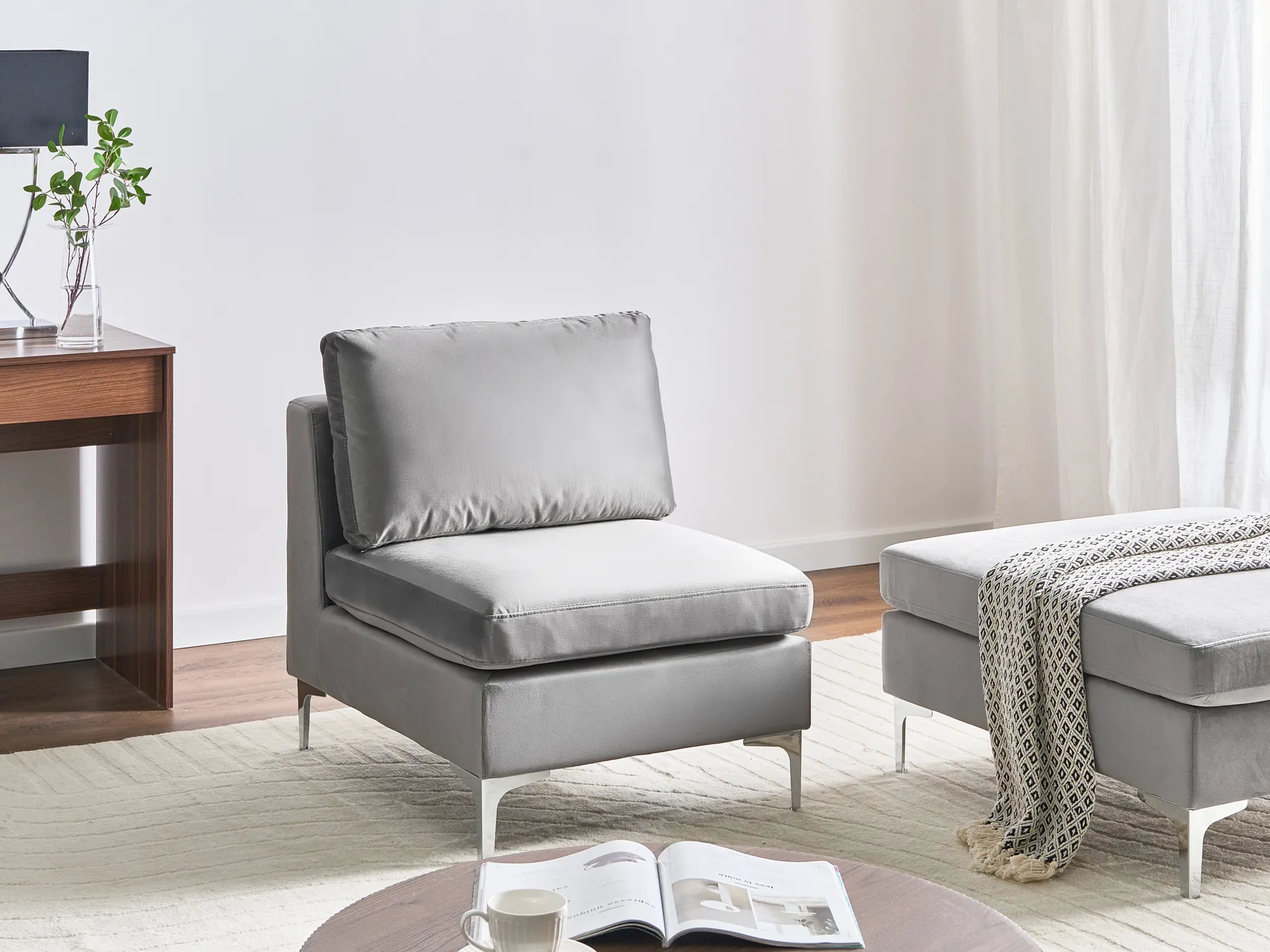 1-Seat Section EVJA Velvet Grey_797585