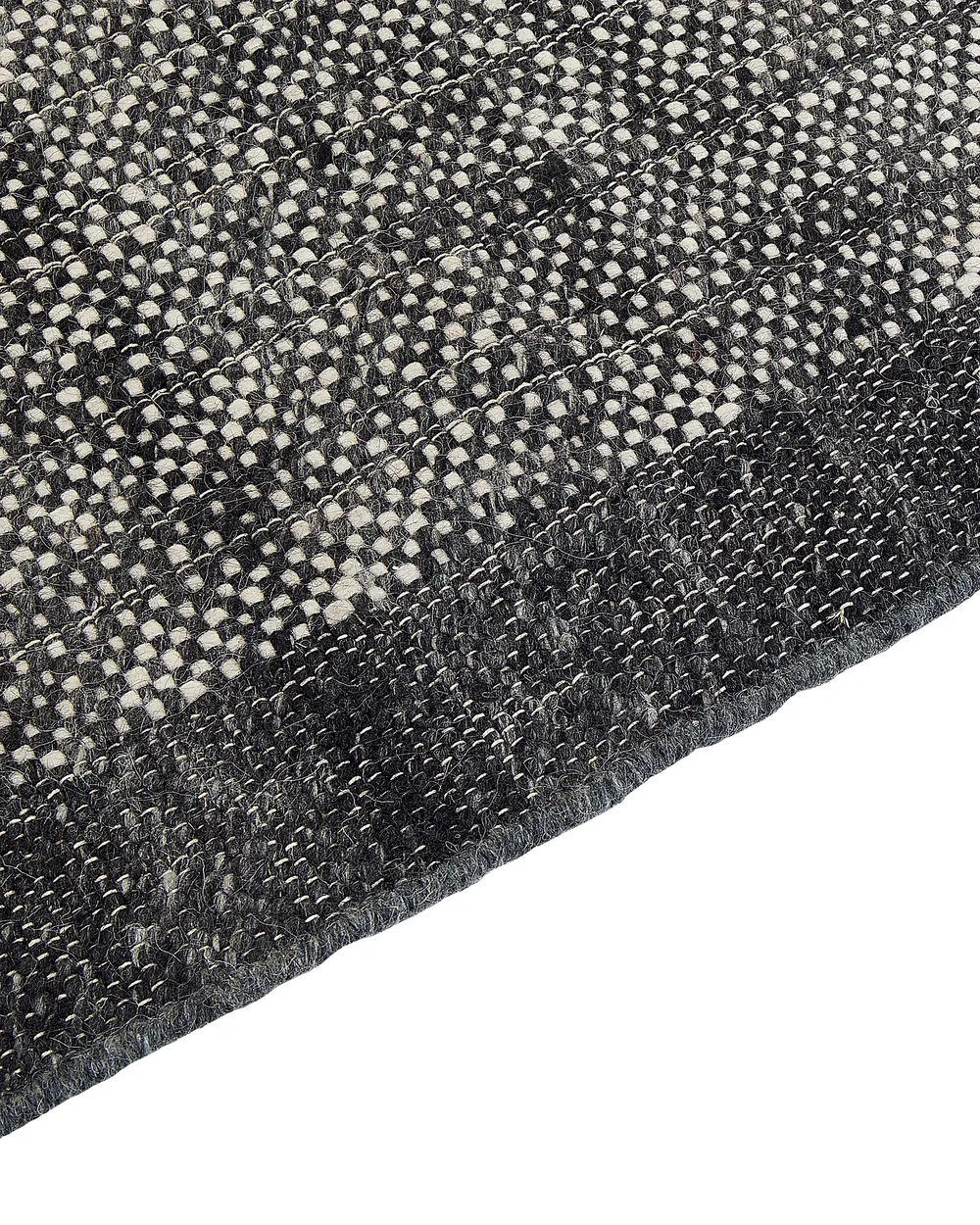 Rug ATLANTI Black 80 x 150 cm Wool_847253