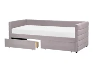 Dagbädd med förvaring MARRAY Sammet Ljusgrå 90 x 200 cm_1069215