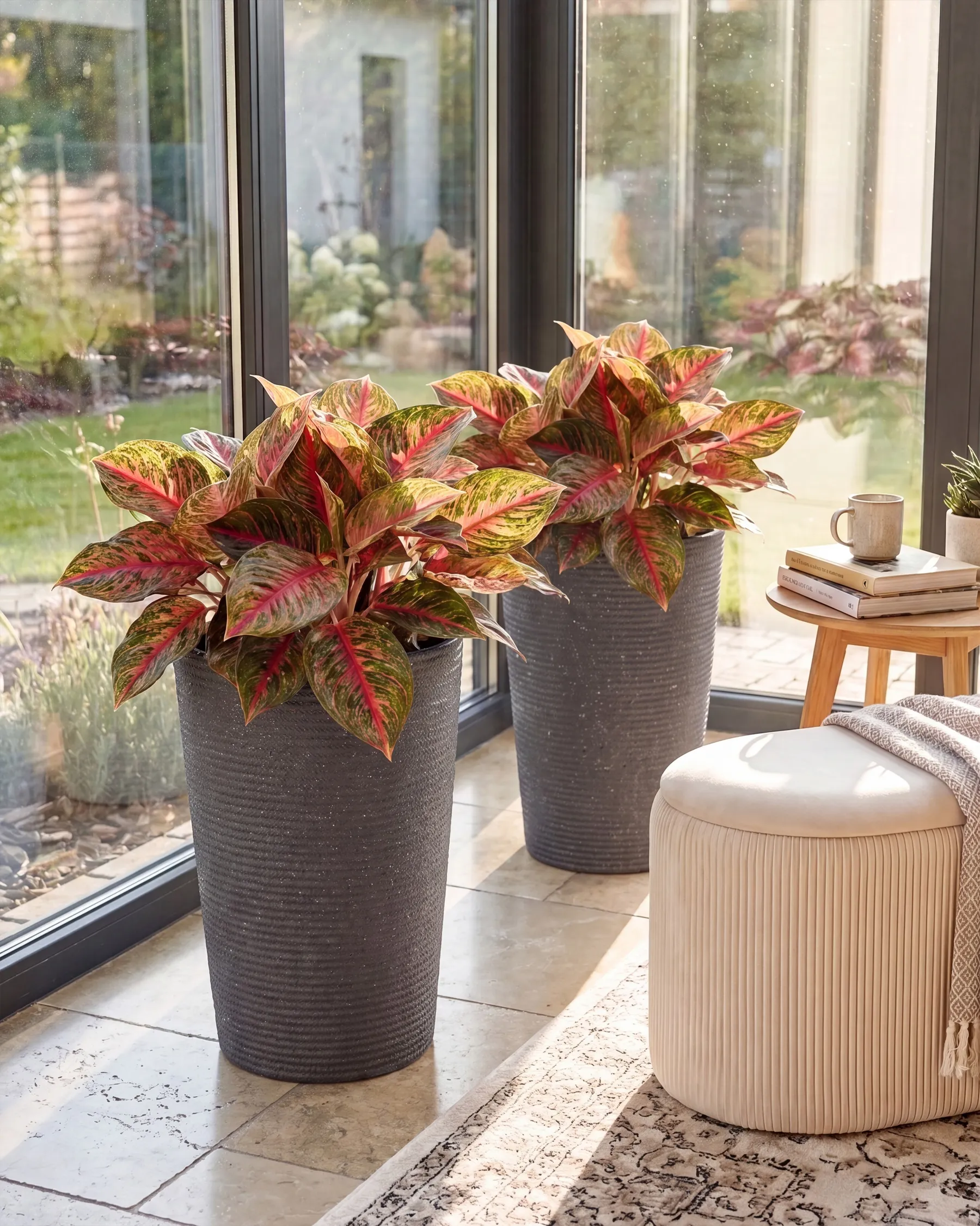 Set of 2 Plant Pots MEUM 35 cm Black_1123754