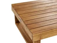 Garden Lounge Set with Table 5 Seater MARETTIMO Certified Acacia Wood Off-White_953802