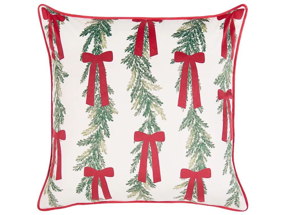 Set of 3 Decorative Cushions XAVIA 30 x 50 cm 45 x 45 cm White Christmas Motif_1164608