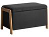 Upholstered Storage Bench EDLAND Fabric Black