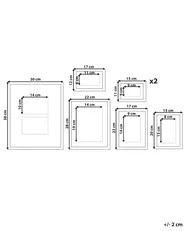 Set of 7 Photo Frames ZINARE Urban Motif White_819641