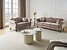Living Room Set 5 Seater SKIEN Velvet Taupe