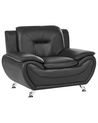 Armchair LEIRA Faux Leather Black