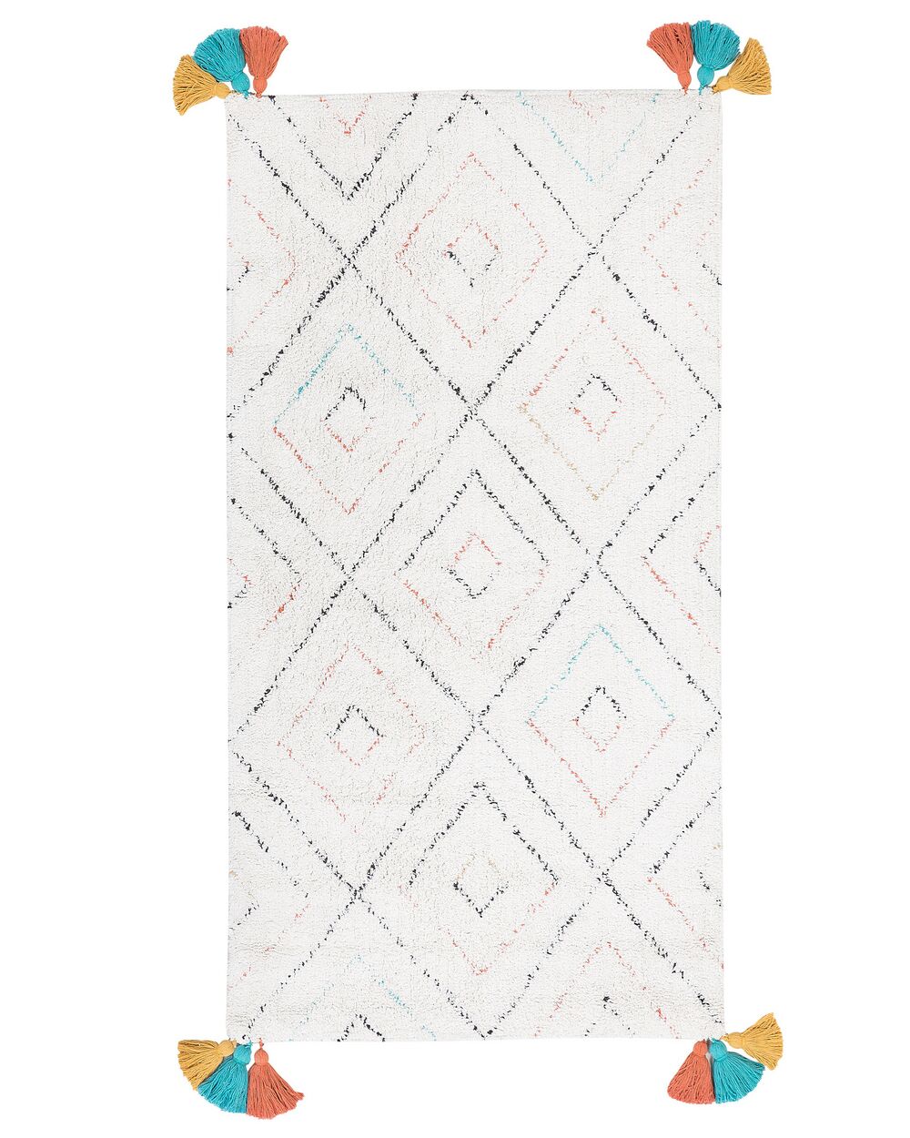 Rug KARTAL White 80 x 150 cm Cotton