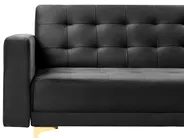 Sofa Bed 3 Seater ABERDEEN Velvet Black_855965