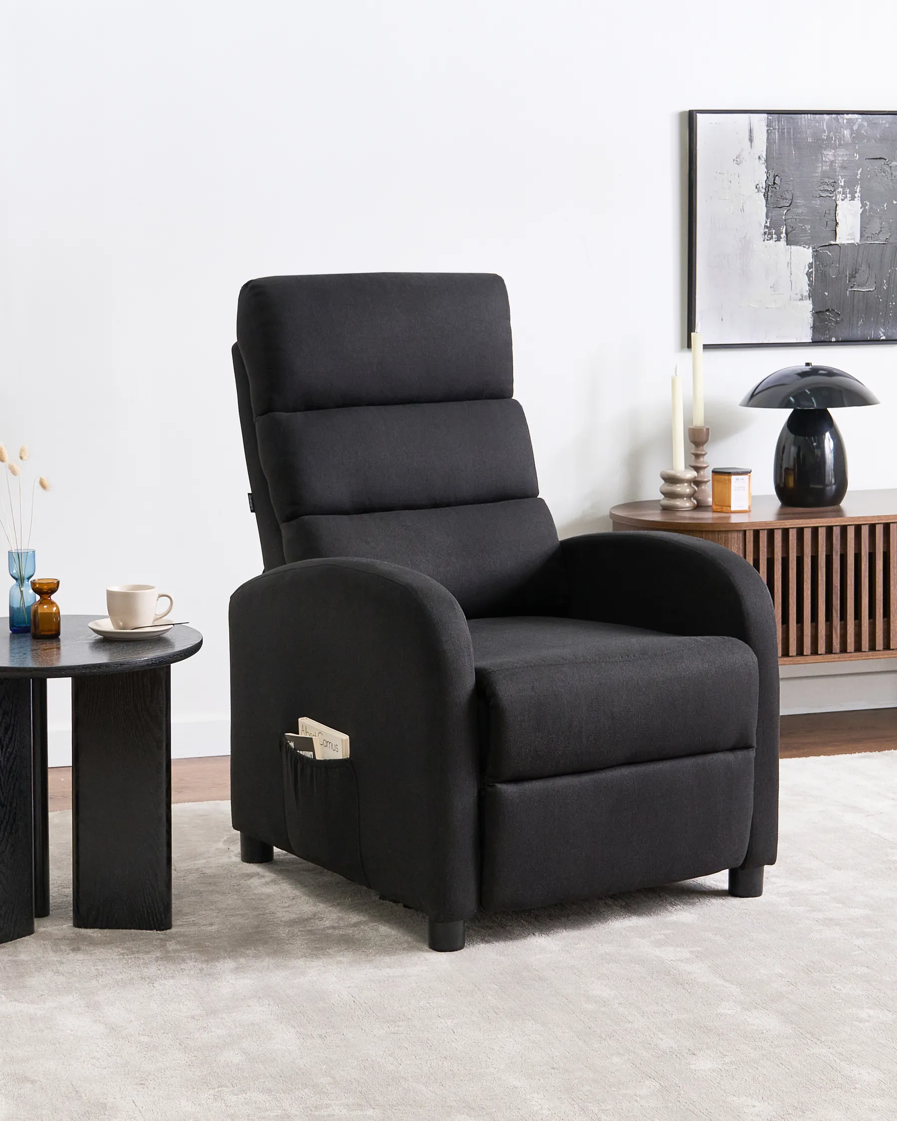 Recliner Chair OTUS Fabric Black_1074037