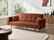 Sofa Bed 3 Seater HJULBY Golden Brown_1030140