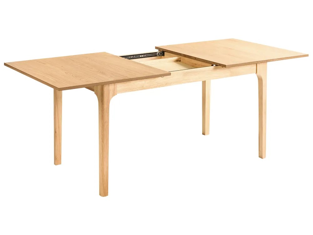 Extending Dining Table DELMAS Light Ash Wood 160/200 cm 90 cm_992922