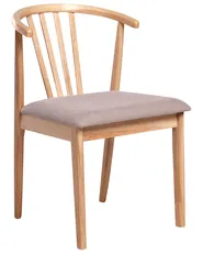 Set med 2 matstolar CRAIG Trä Ljusbrun/ Taupe_1010676