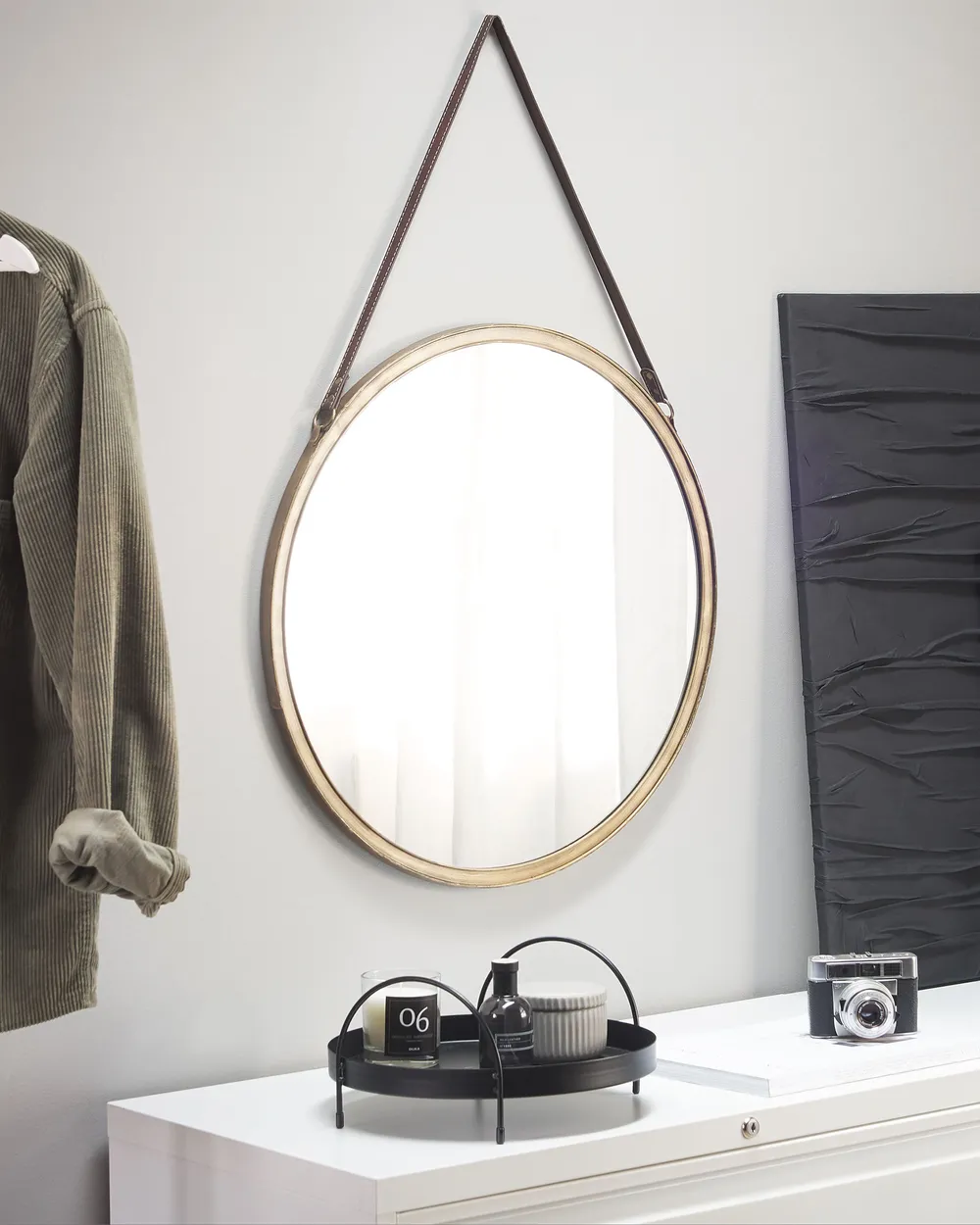 Wall Mirror AUTUN 60 cm 60 cm Metal Gold