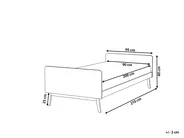 Bed Pine Wood BONNAC 90 x 200 cm (EU Single) Pastel Pink_913291