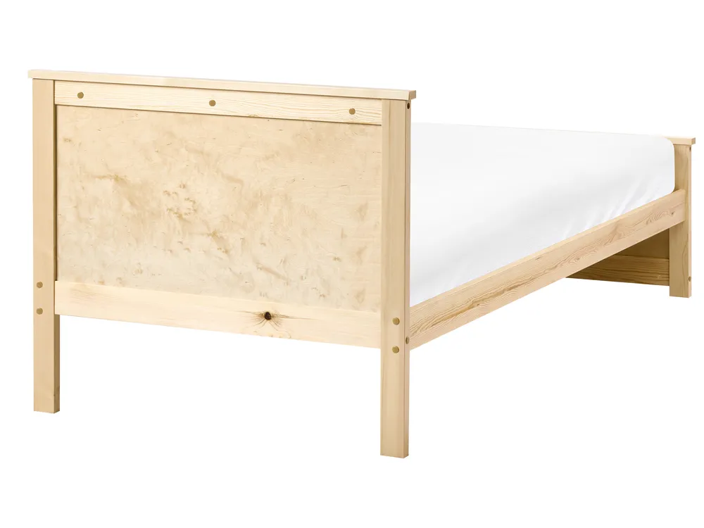 Säng med lamellram Furu DAUPHIN 90 x 200 cm Ljusbrun_1059777
