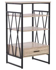 3 Tier Shelving Unit KEENE 101 cm Light Brown_826813