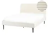 Bed Corduroy FLAYAT 140 x 200 cm (EU Double) Off-White