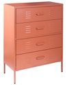 Chest of Drawers ENAGO Metal Golden Brown
