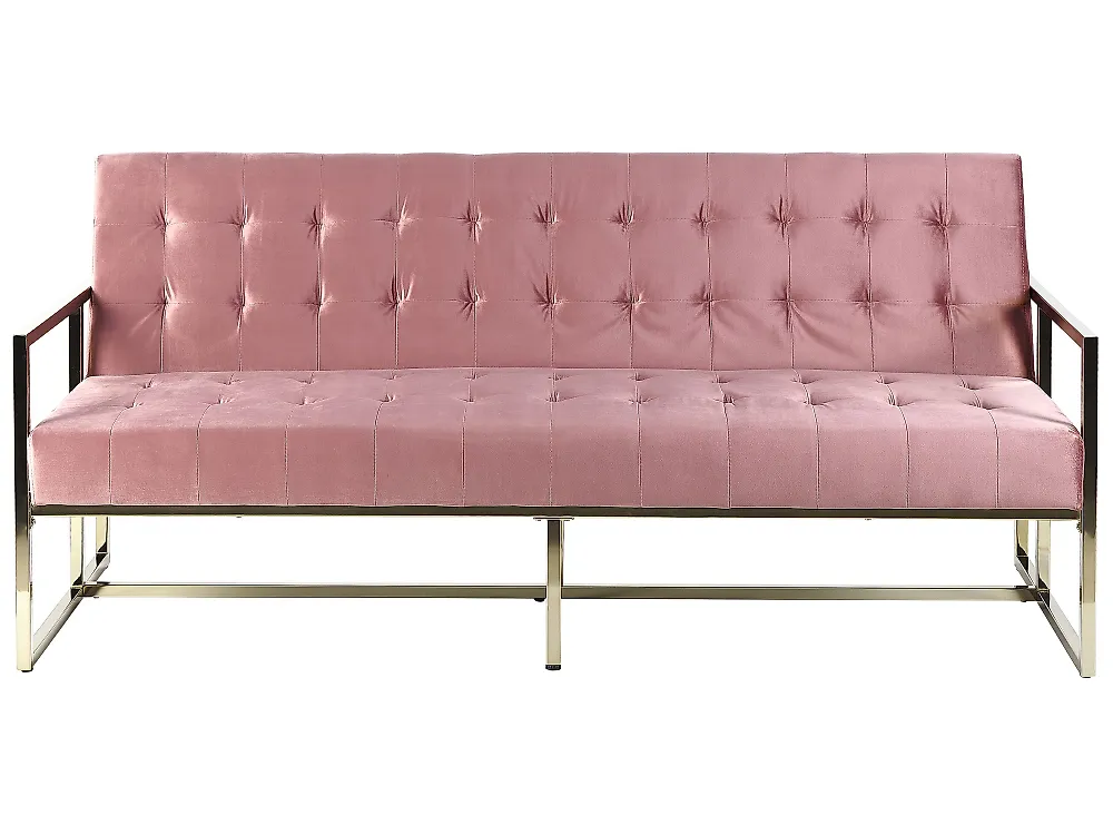 Sovesofa 3-seter MARSTAL Fløyel Rosa