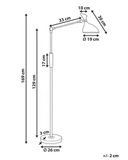 LED-golvlampa ANDROMEDA med dimmer Metall Vit_855343