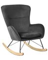 Rocking Chair ELLAN Velvet Black