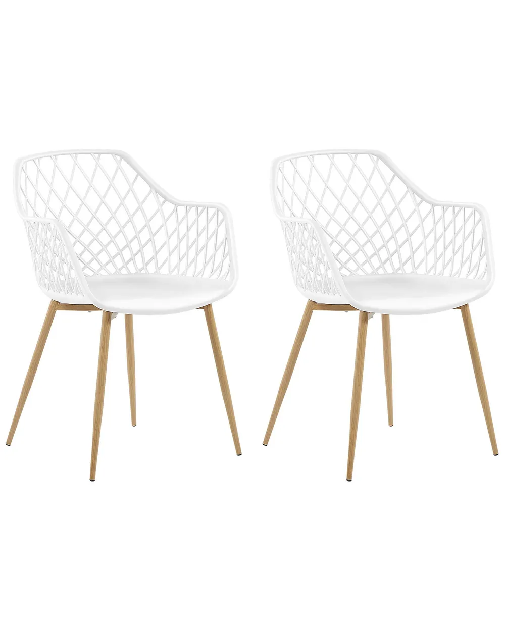 Set of 2 Dining Chairs NASHUA White