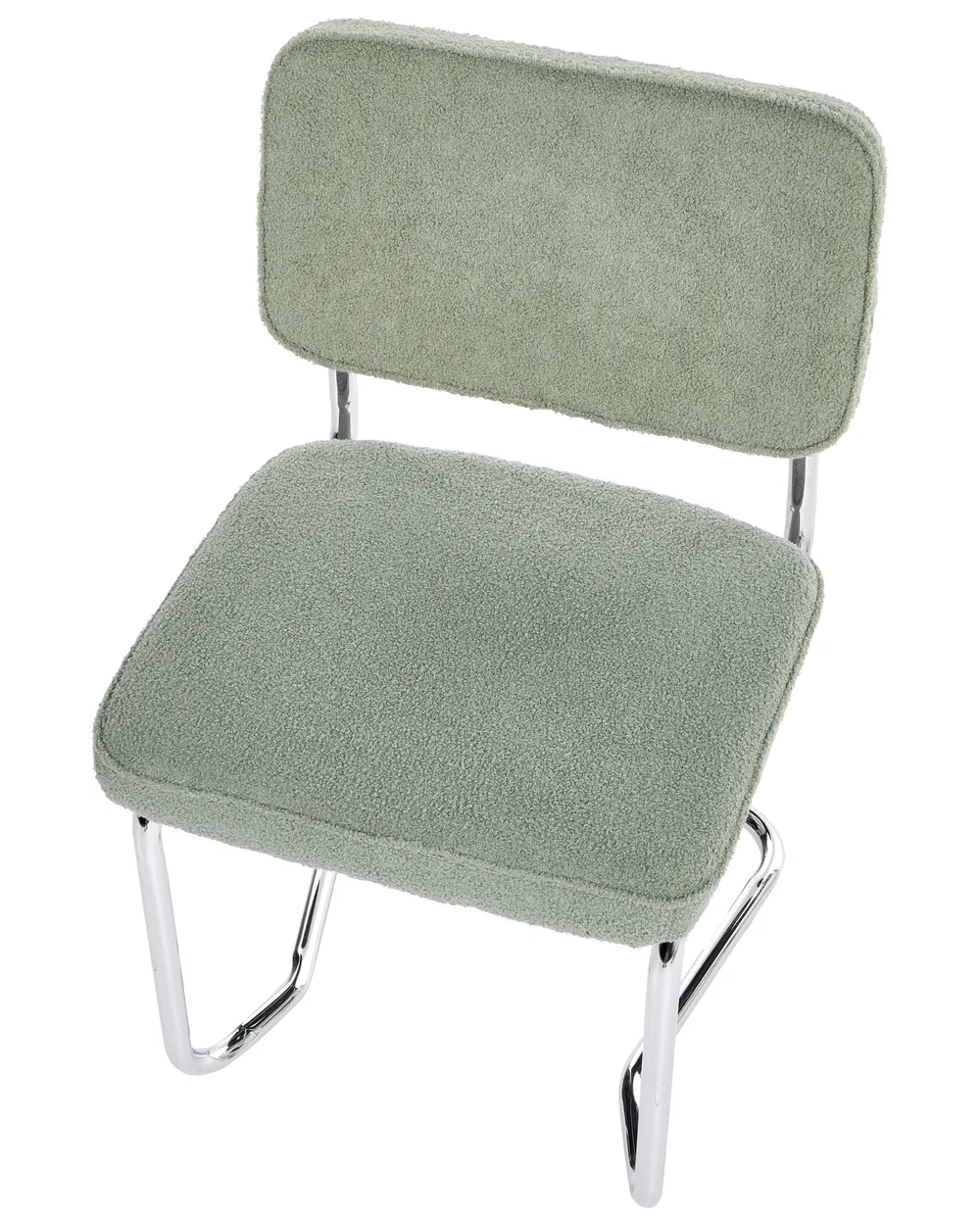 Set med 2 matstolar IRWIN Bouclé Ljusgrön_1080657