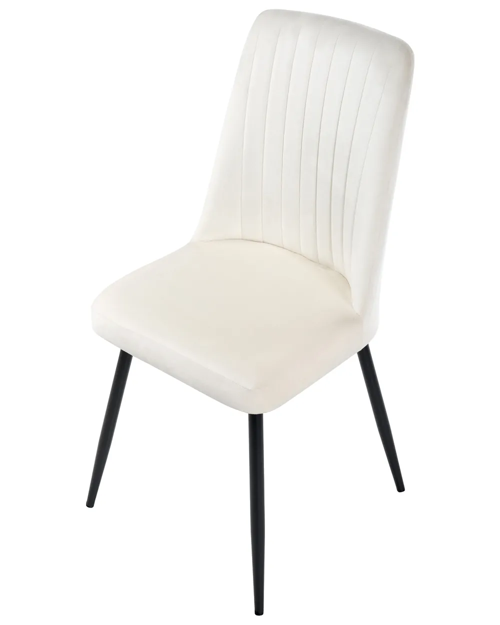 Set med 4 matstolar KIRBY Sammet Off-White_1024748