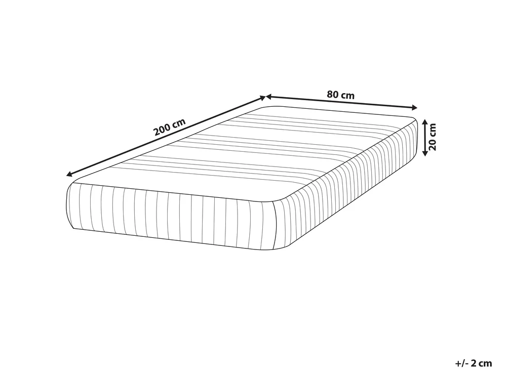 Gel-minneskum madrass HAPPINESS H2/3 medium 80 x 200 cm_910165