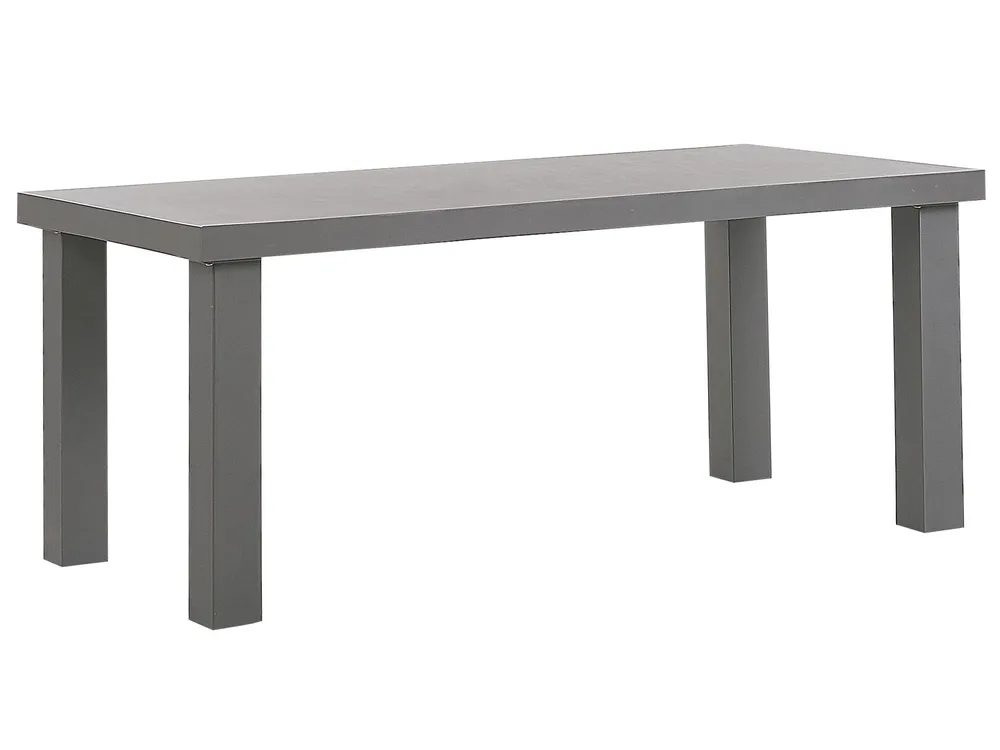 Garden Dining Set with Stools 6 Seater TARANTO Concrete Grey_775824