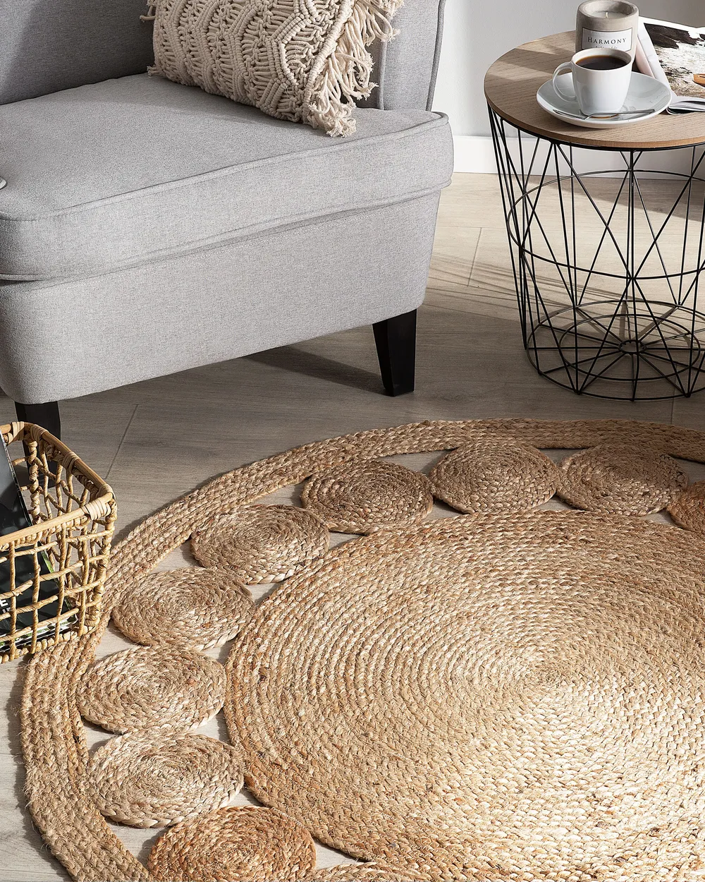 Matto AHLAT Beige ø 120 cm Juutti