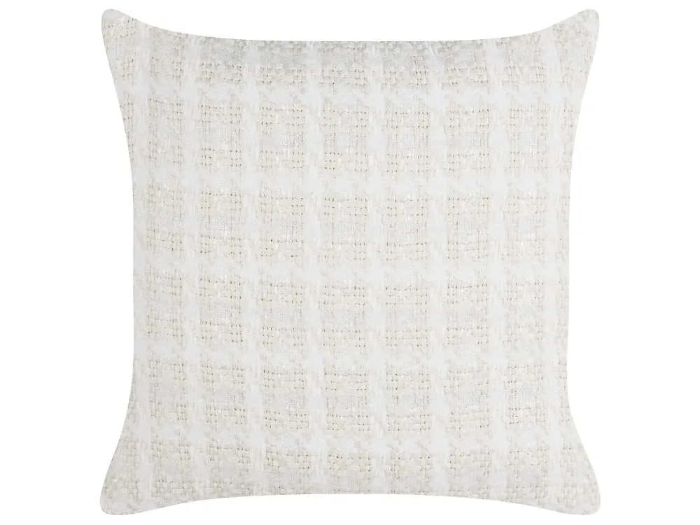 Throw Cushion DOURIS 45 x 45 cm Light Beige Checked_1185028