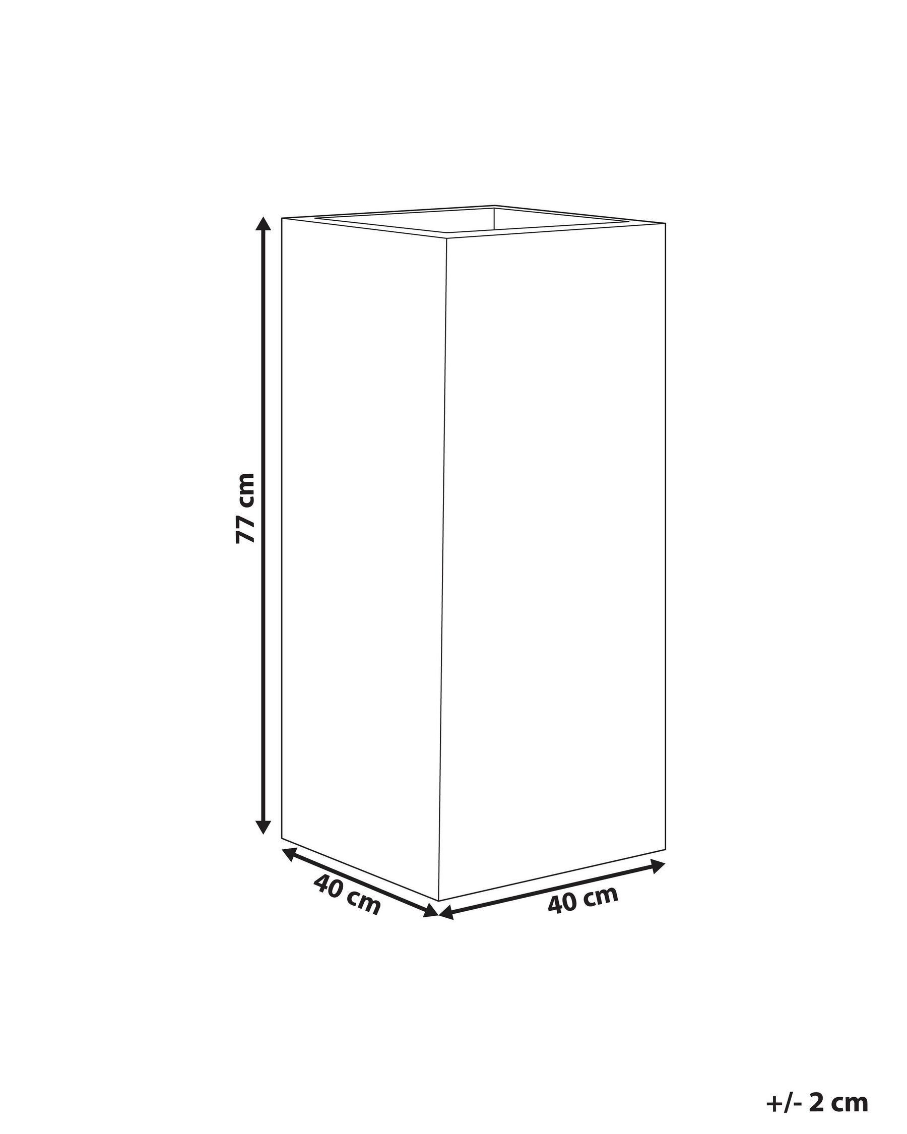 Plant Pot DION 40 cm Light Grey_896531