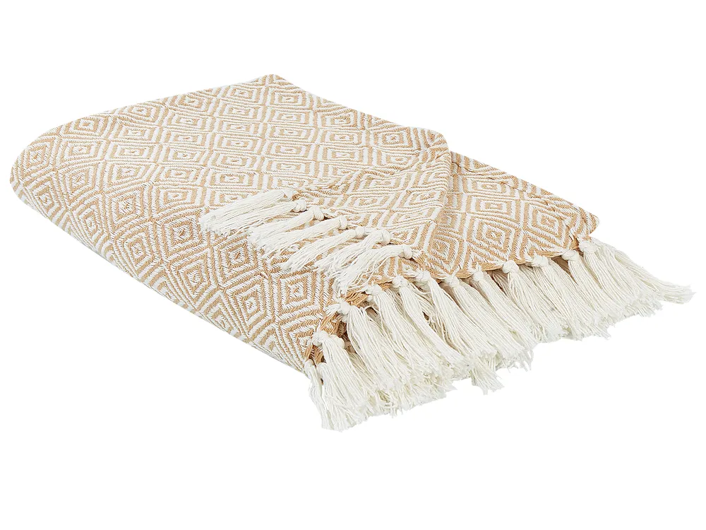 Cotton Bedspread Beige TOUTLI Various Sizes