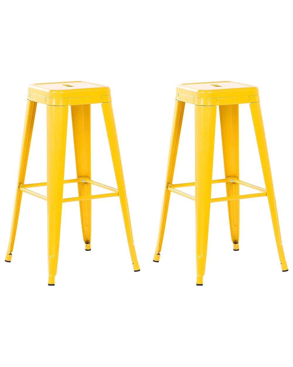 Set med 2 barstolar CABRILLO Metall Gul