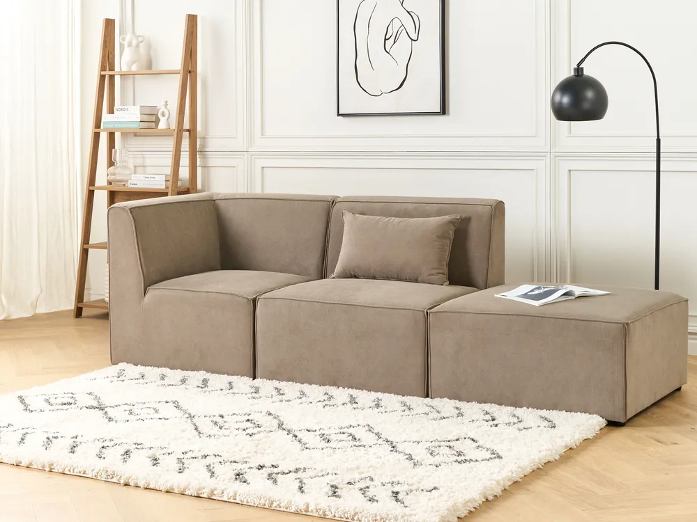 1-Seat Section LEMVIG Corduroy Taupe_876493