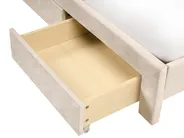 Säng med förvaringslådor LONZAC Sammet Beige 140 x 200 cm_1014635