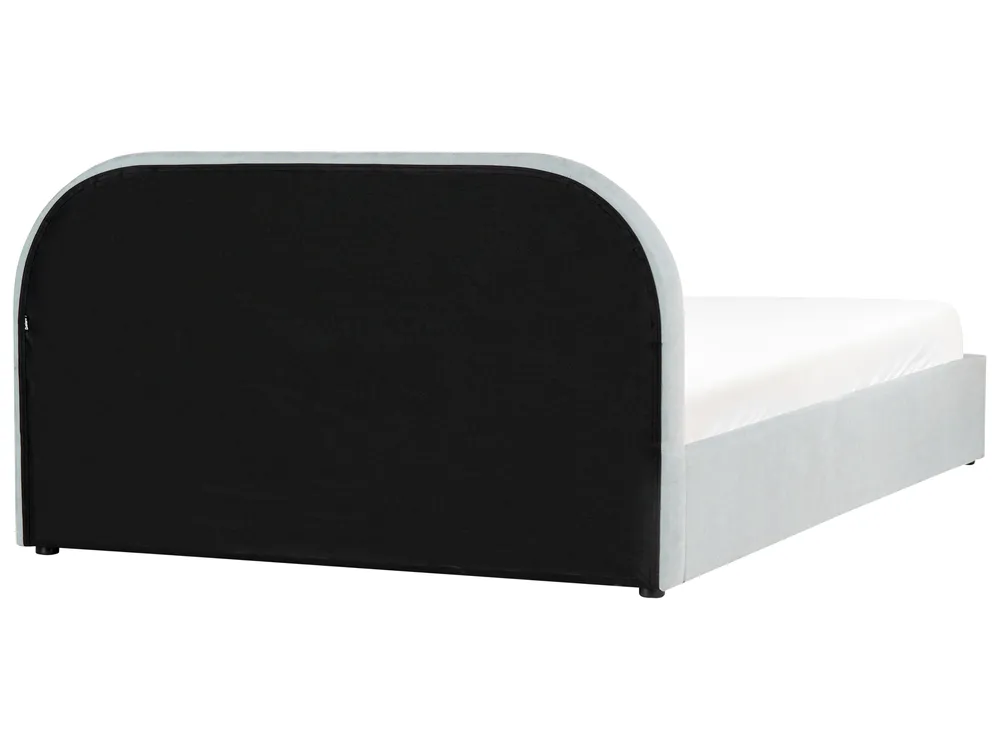 Ottoman Bed QUILLIEN Chenille Light Blue 160 x 200 cm (EU King Size)_989853