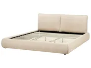 Bed Boucle VINAY 180 x 200 cm (EU Super King) Light Beige_969363