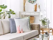 Set of 2 Decorative Cushions PHLOX Cotton 45 x 45 cm White_798589