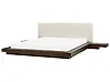 Bed Faux Leather ZEN 180 x 200 cm (EU Super King) Dark Ash Wood