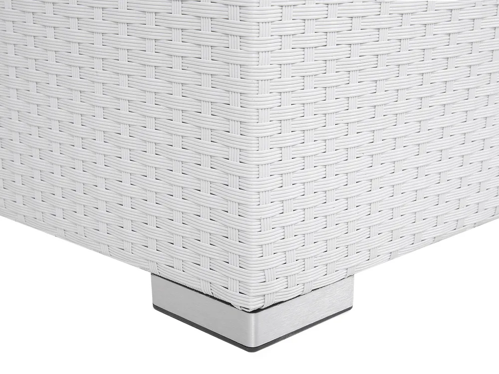 Ulkosohvaryhmä pöydällä 8-istuttava XXL modulaarinen Polyrottinki Valkoinen Oikea_705637