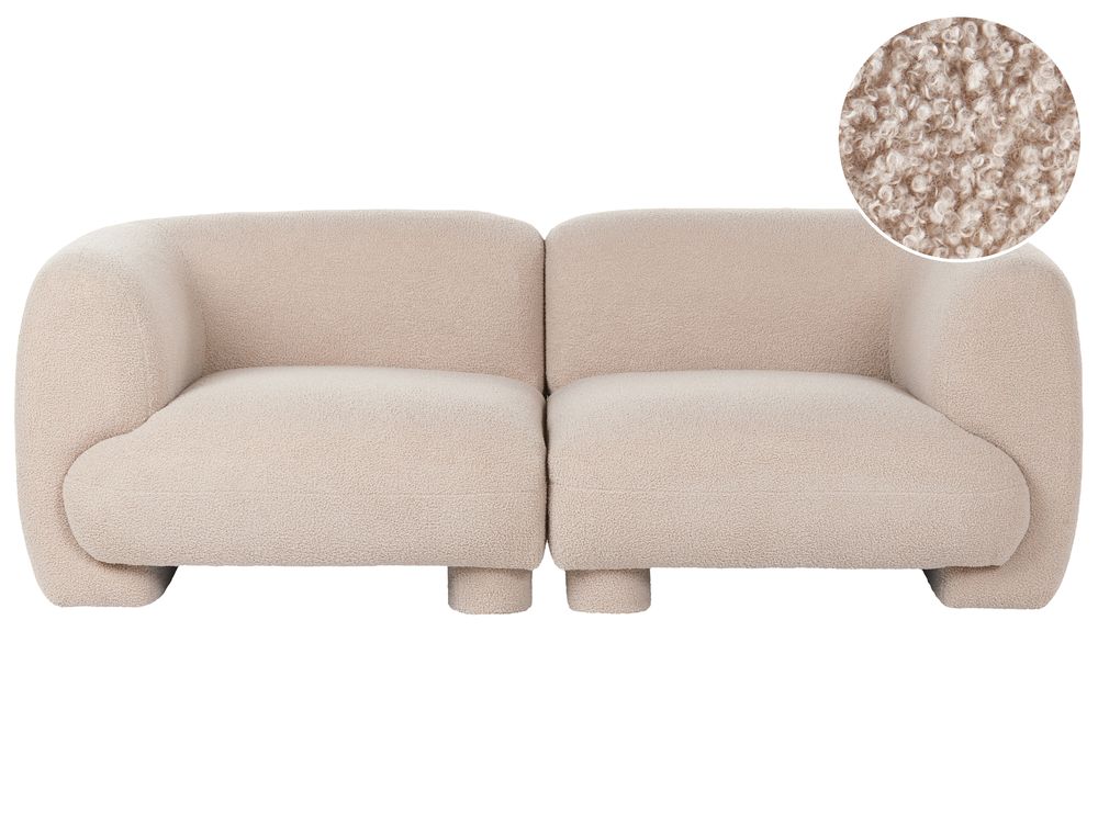Modular Sofa 2 Seater MJALBI Boucle Beige