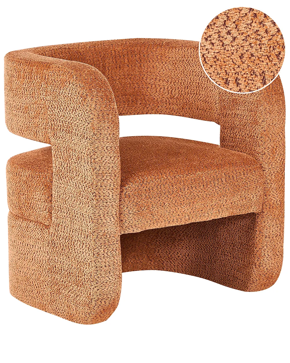Lenestol VIDSEL Chenille Oransje