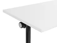 Hopfällbart skrivbord CAVI 180 cm 60 cm med hjul Vit_922301
