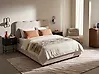 Ottoman Bed NANTERRE Fabric Light Beige 140 x 200 cm (EU Double)