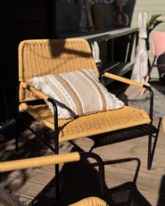 Set med 2 trädgårdsstolar PRASIMO Konstrotting Naturlig_1025939